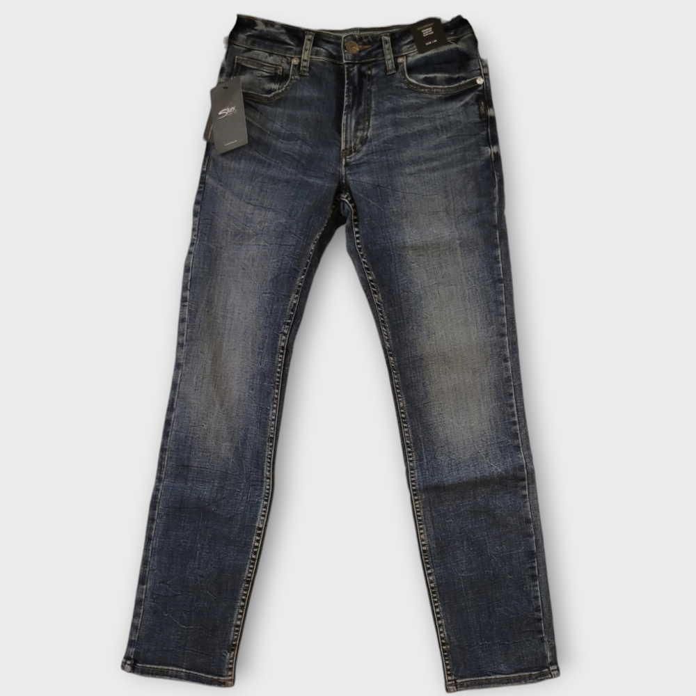 Silver Konrad Slim fit Jeans, Size 29W/30L